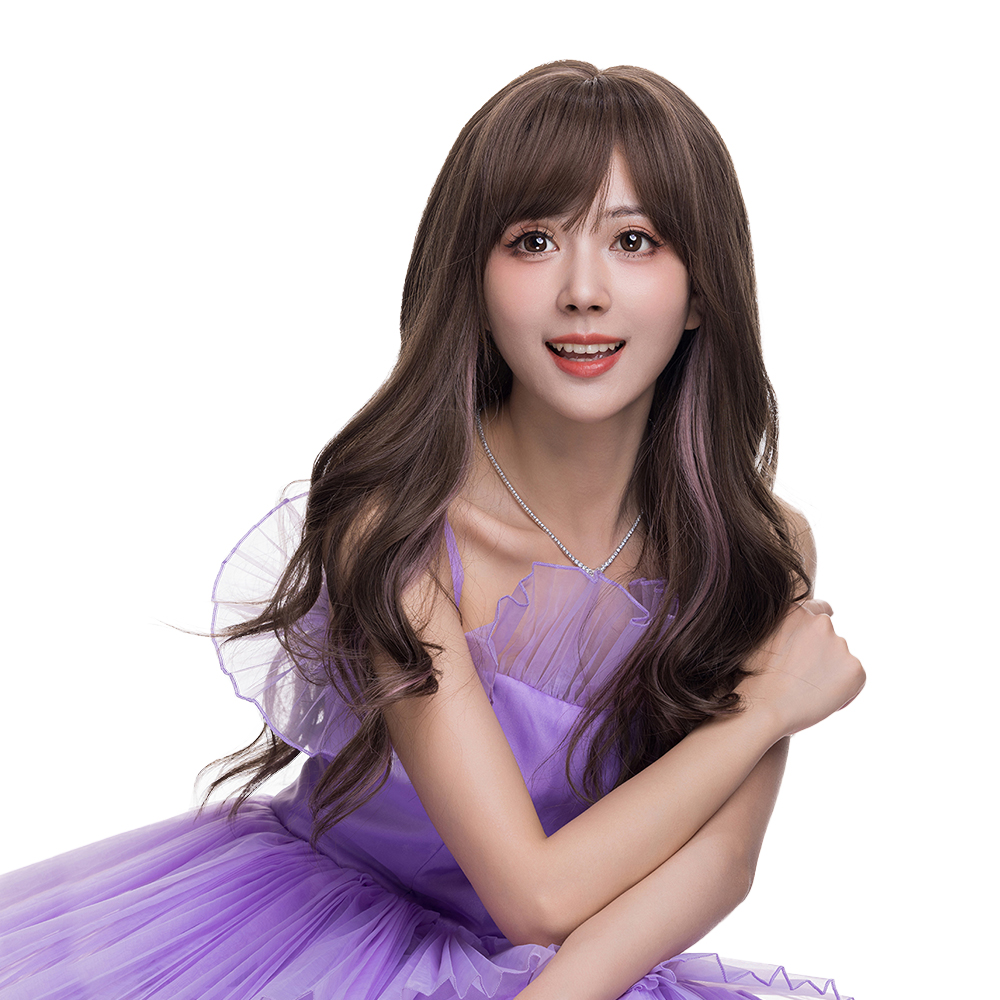 SUN9 ウィッグ ロング カツラ wig かつら女性 コスプレ ロリータ カール 巻き髪 ウィッグ女装 レディース フルウィッグ 小顔 自然 耐熱 ネット ギフト ボックス付 ブラウン&ピンク